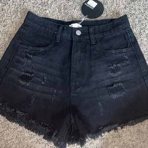 NWT Black Denim Boutique Brand Mittoshop shorts